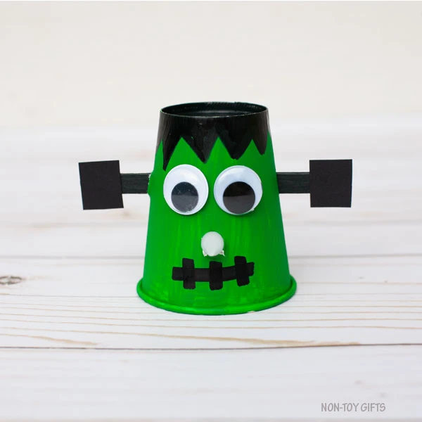 Paper cup Frankenstein craft for kids