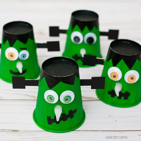 Paper cup Frankenstein - Halloween craft