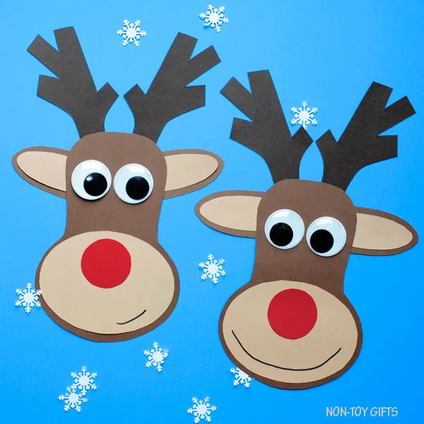 Paper reindeer craft for kids