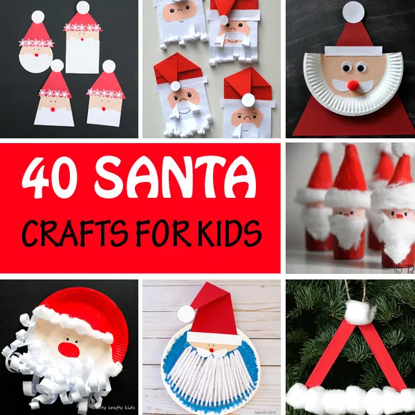 Santa crafts for kids - Christmas crafts for kids