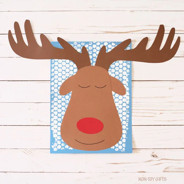 Sleeping reindeer craft for kids