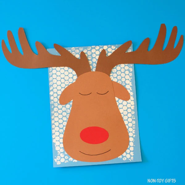 Sleeping reindeer craft for Christmas