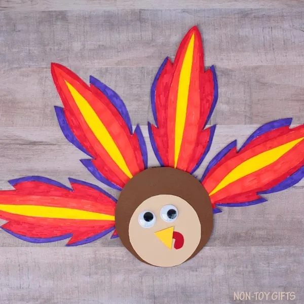 Colored turkey craft