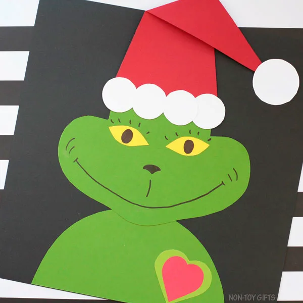 paper Grinch craft