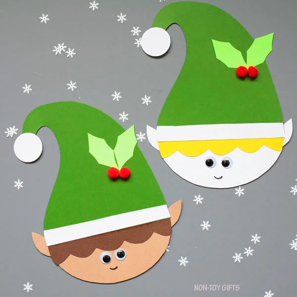 Paper elf craft for kids