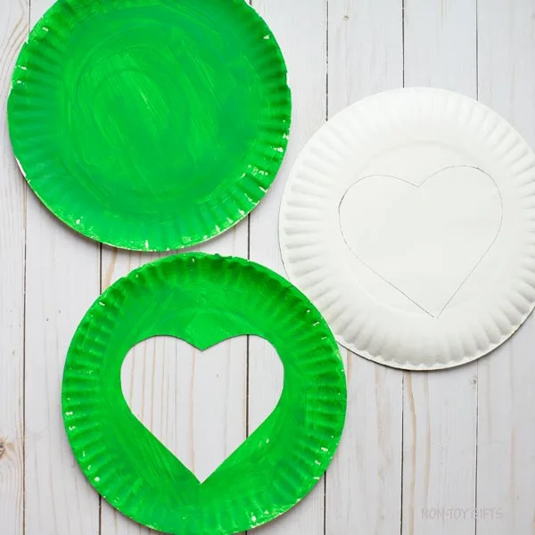 Heart on paper plate