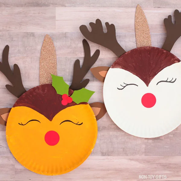 Paper plate reindeer unicorn