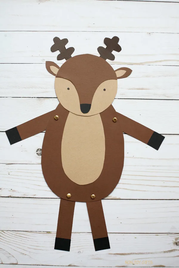 Easy paper reindeer craft for kids