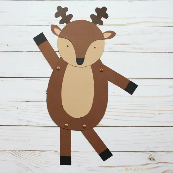 Dancing reindeer craft for kids to make this Christmas