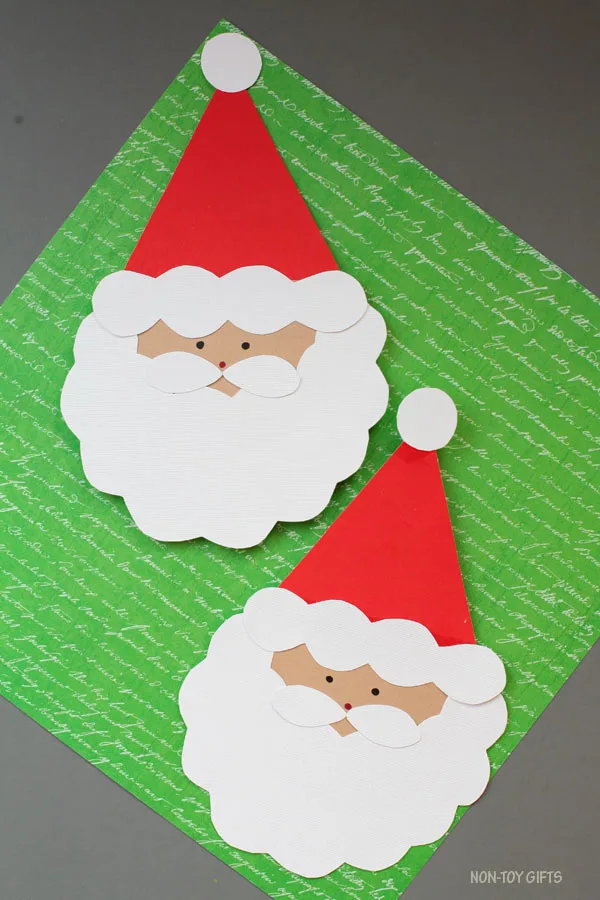 Easy DIY Santa cards with template