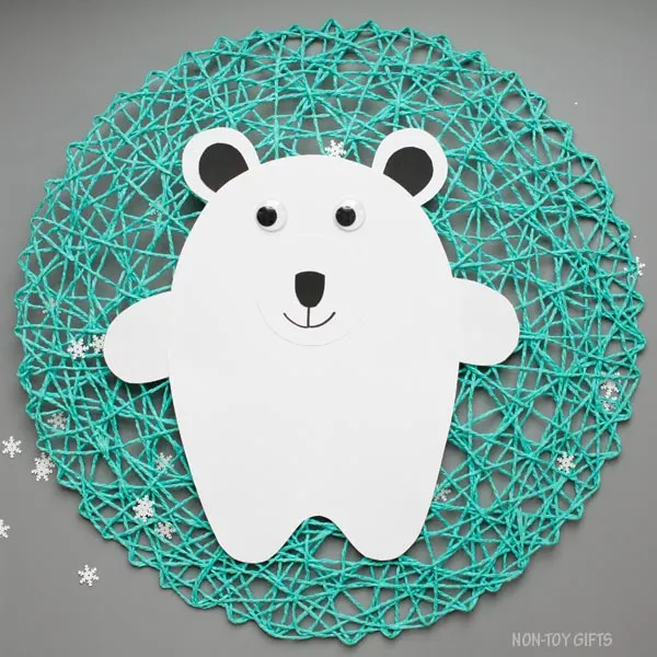 Arctic animal craft for kids: polar bear