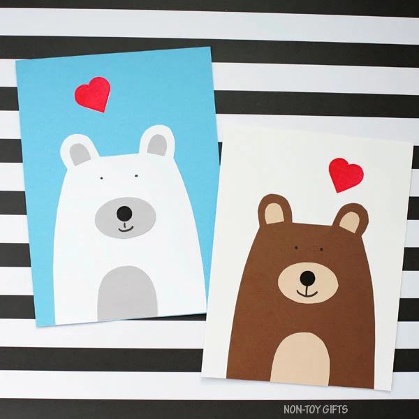 Easy Valentine's Day bear craft for kids