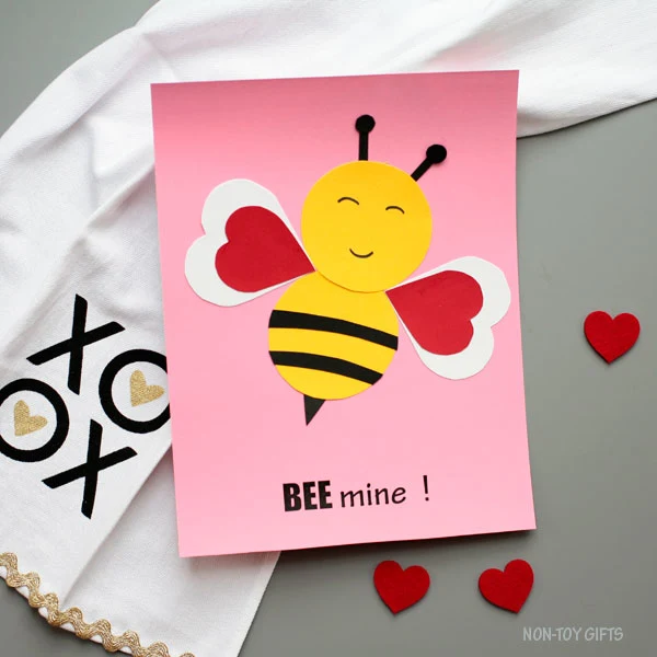 Easy Valentine bee craft for kids