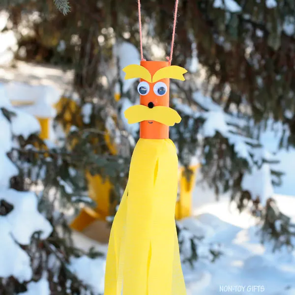 Lorax windsocks - Dr Seuss craft for kids