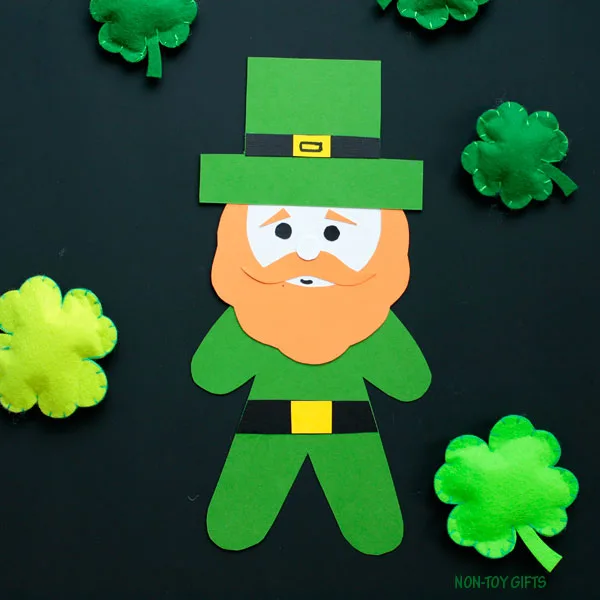 Paper leprechaun craft for kids