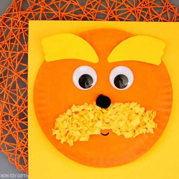 The Lorax craft for kids for Dr Seuss Day