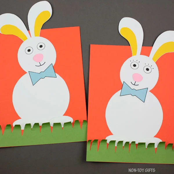 Bunny in the grass craft for kids to make this spring