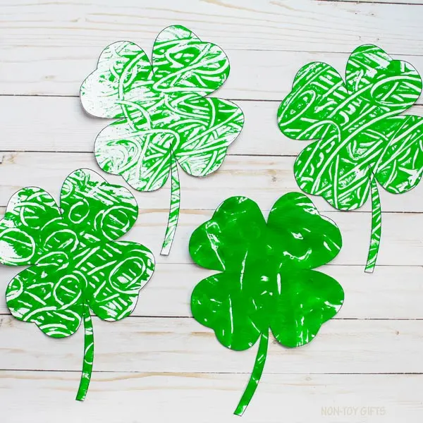 St Patrick shamrock craft kids