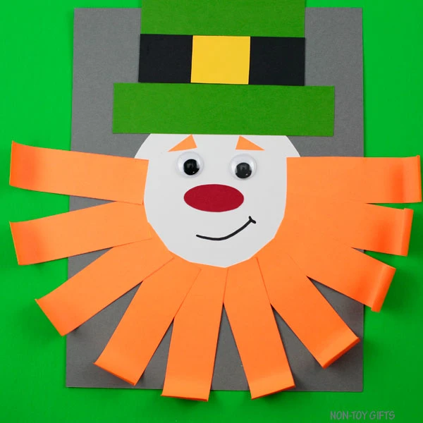 Paper leprechaun craft for kids