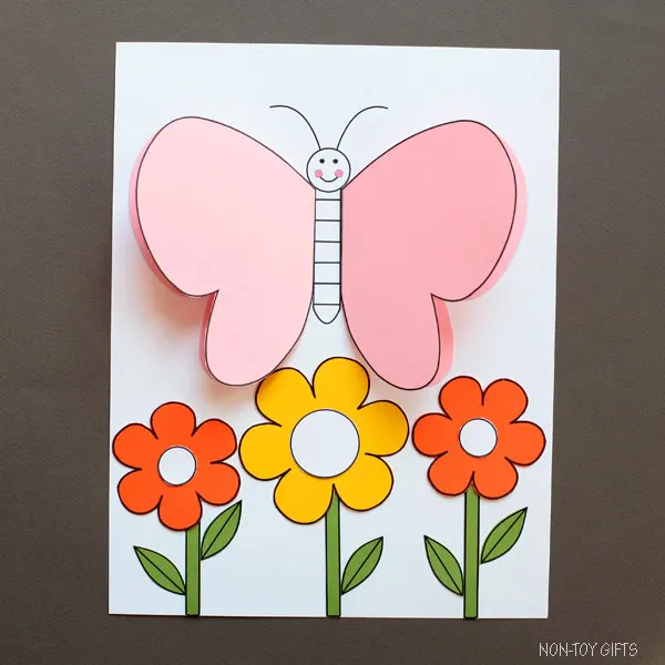 Flower and butterfly craft