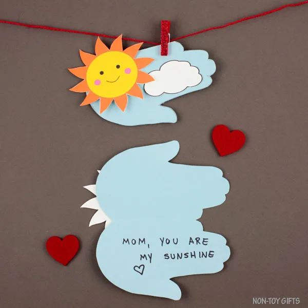 Mother's Day handprint card for kids to make