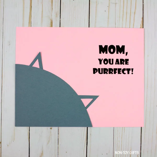 Cat on card stock paper