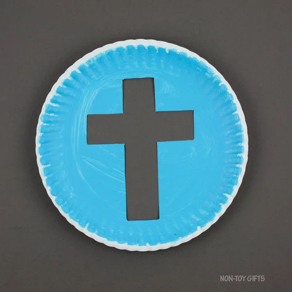 Cross on paper plate