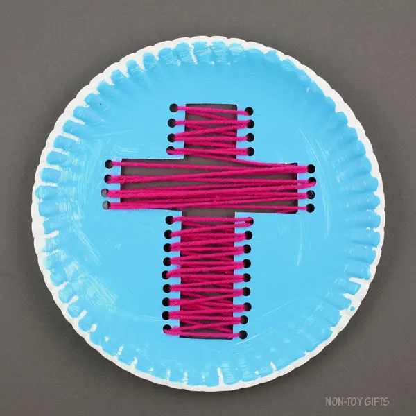 Red yarn cross