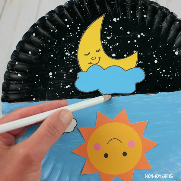 Hole made with pencil