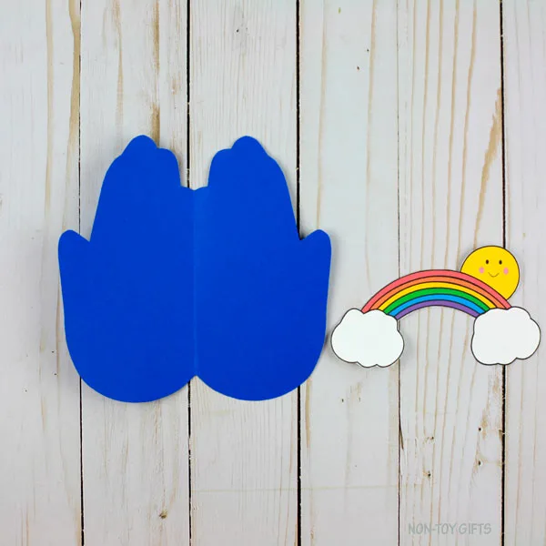 Handprint and sunshine template