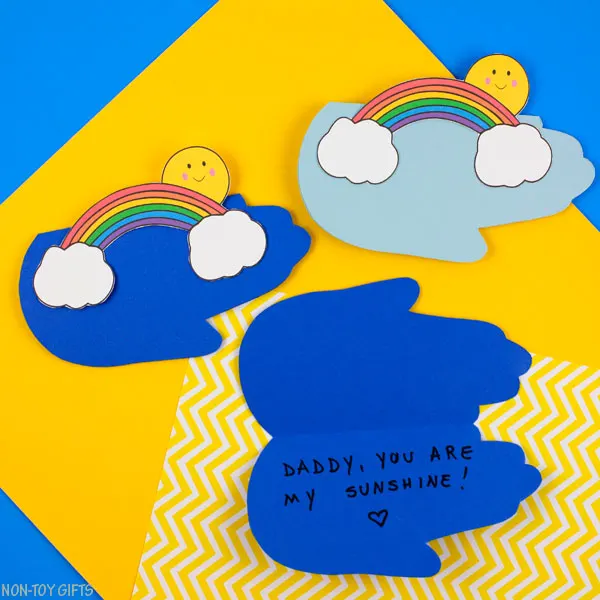 Father's Day handprint card for kids to make