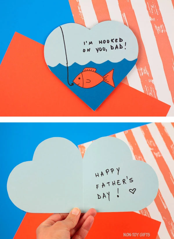 Father's Day card: Hooked on dad