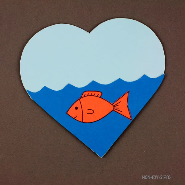Fish glued on the water 