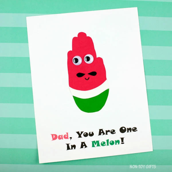 One in a melon Father's Day card for dad