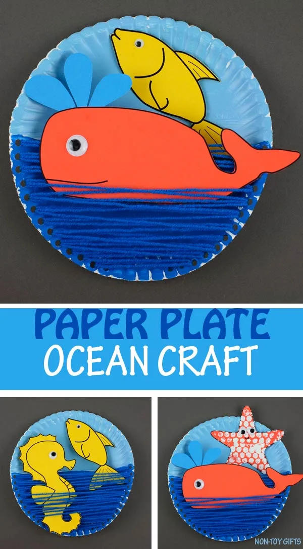 Paper plate ocean craft kids