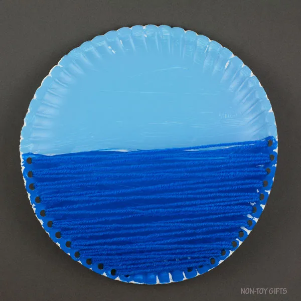 Yarn and paper plate