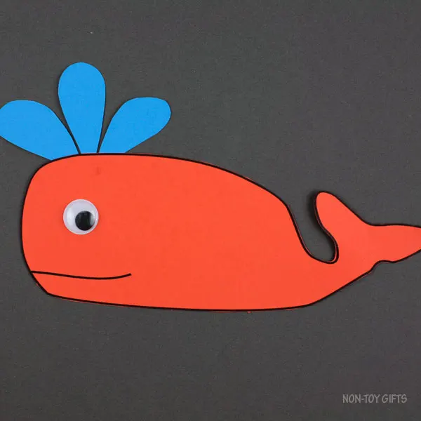 Cardstock paper whale