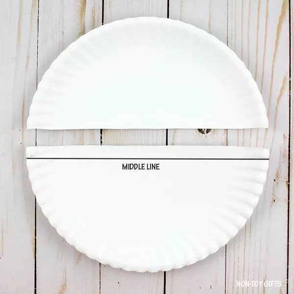 Middle line paper plate