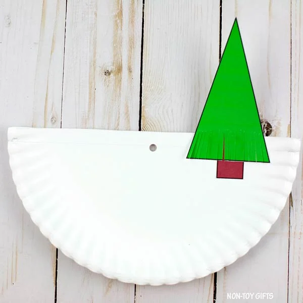 Fir tree on paper plate