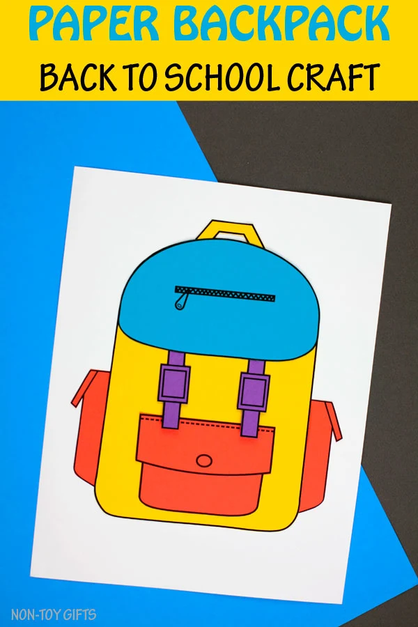 Back to school backpack craft