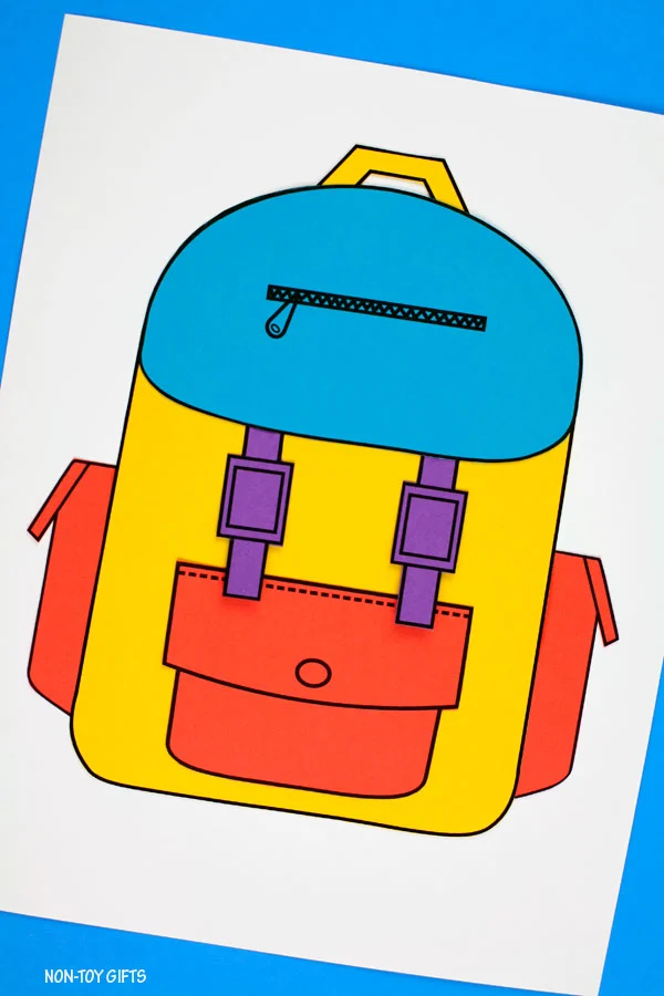 Paper backpack craft