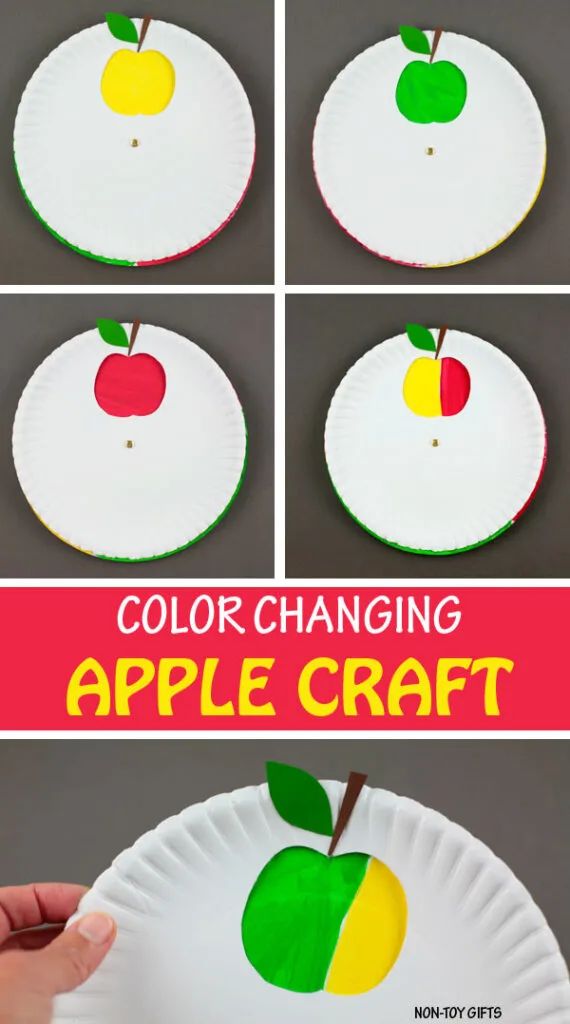 Color changing apple craft kids
