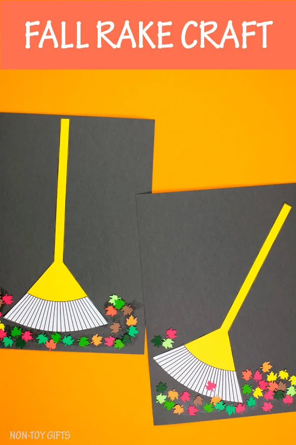Fall rake craft for kids