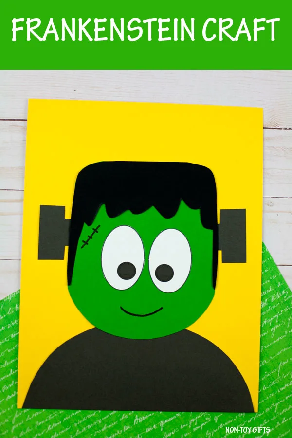 Paper Frankenstein craft for kids