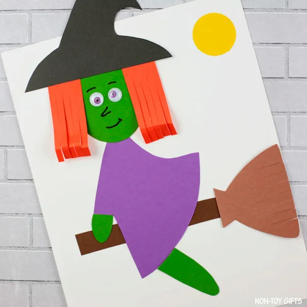 Flying witch craft for kids for Halloween