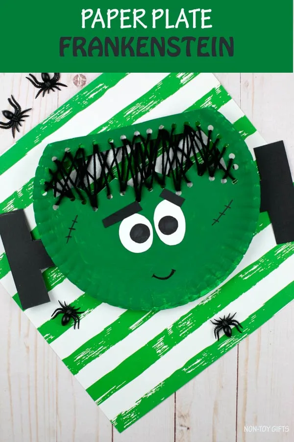 Paper plate Frankenstein