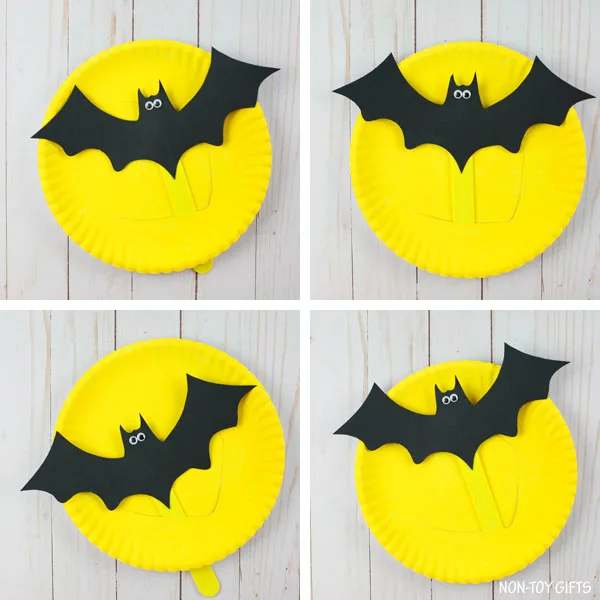 Paper plate flying bat