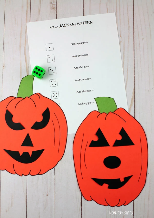 Roll a Jack-O-Lantern game