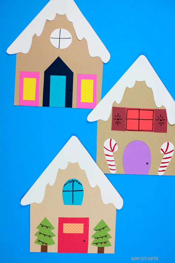 Paper gingerbread house craft
