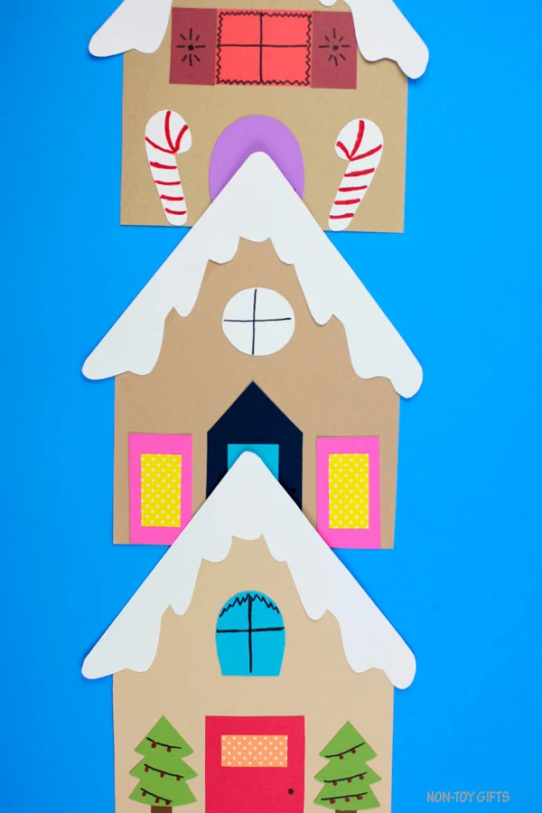 Gingerbread house paper craft for kids